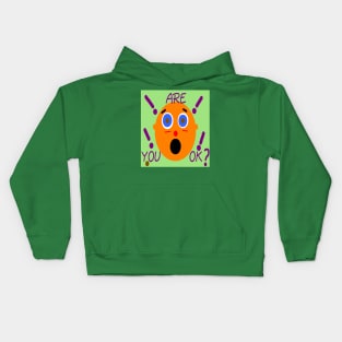 Are You Ok illustration Kids Hoodie